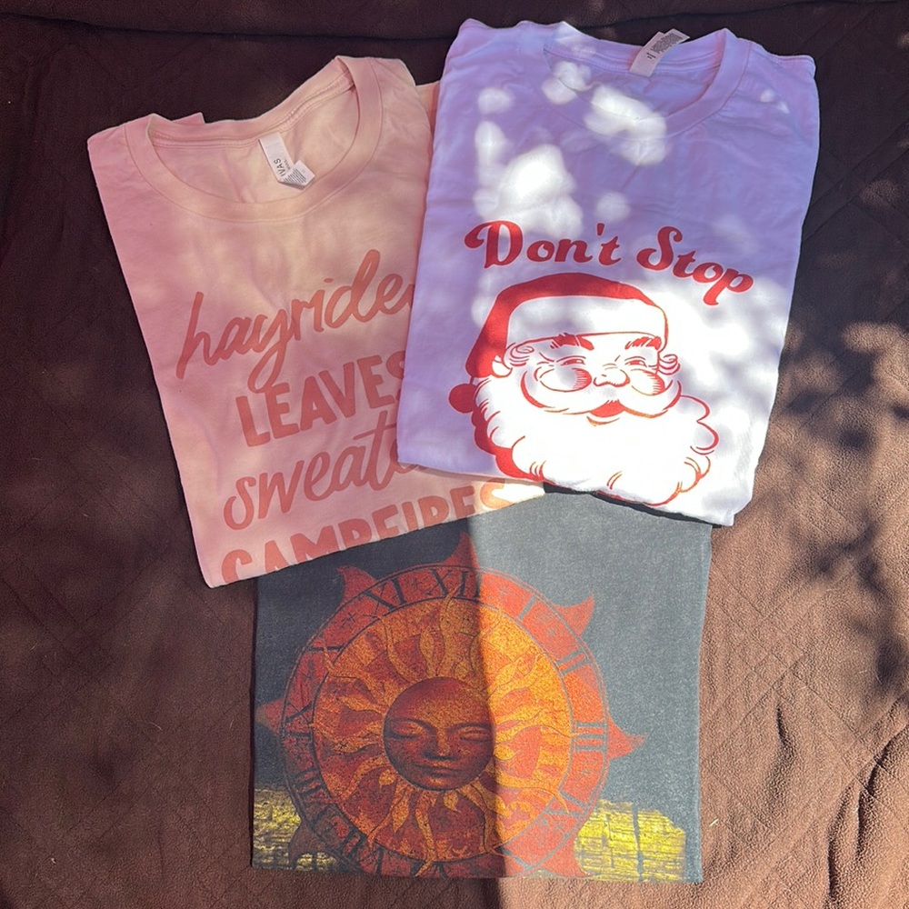 Three graphic T-shirts